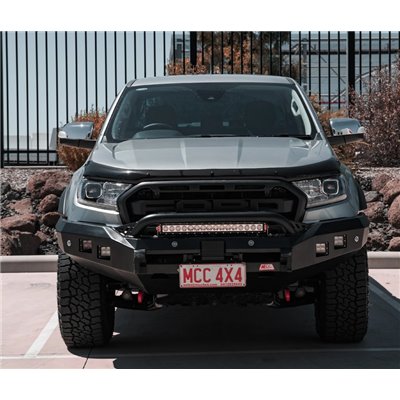 MCC Rocker Black Bullbar Single Loop Inc Fog Lights (Ford Everest 2015-2018) With Tech Pack
