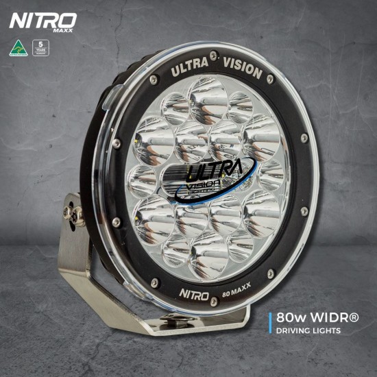 Ultra Vision NITRO 80 Maxx LED Driving Lights (Pair)